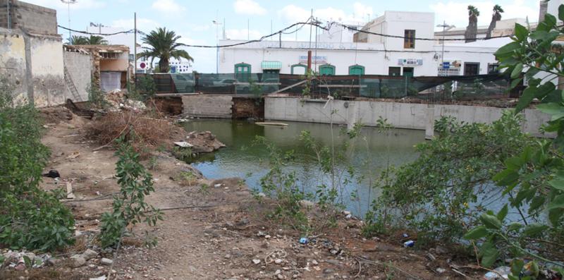 Sitio donde apareció el cuerpo sin vida de la joven.