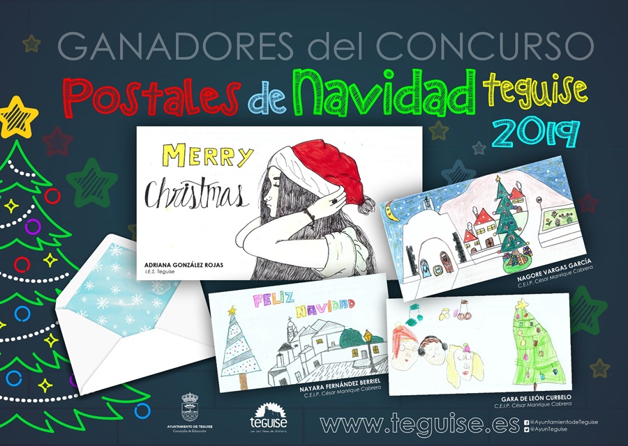 Estos Son Los Ganadores Del Concurso De Postales Navideñas De Teguise ...