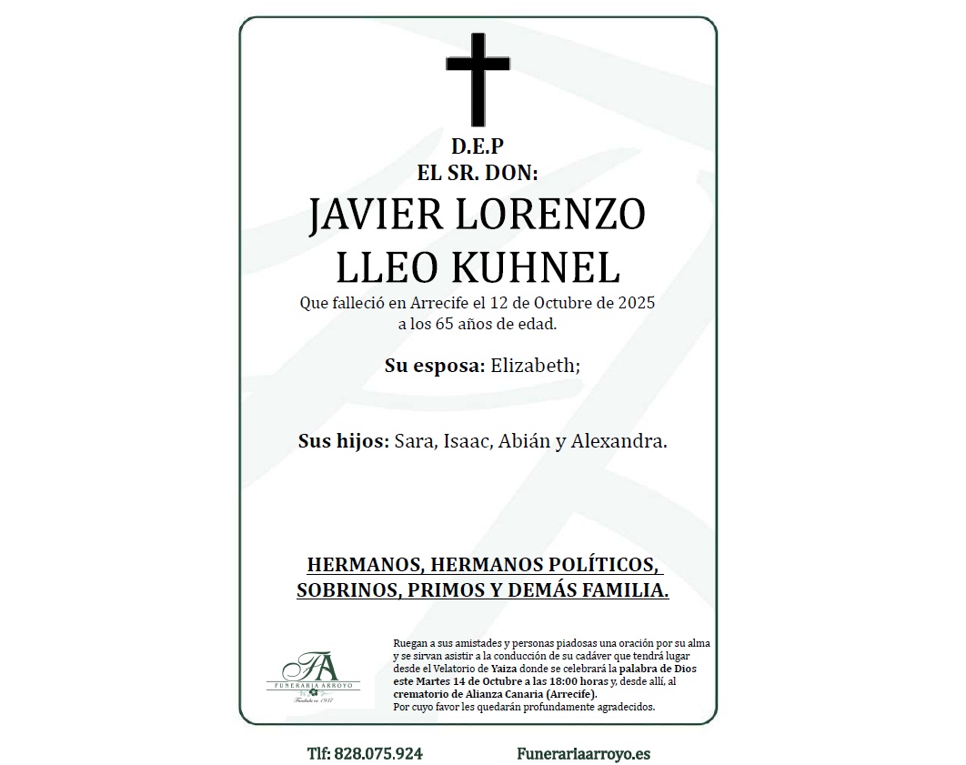 esquela javier Lleo esquela javier Lleo