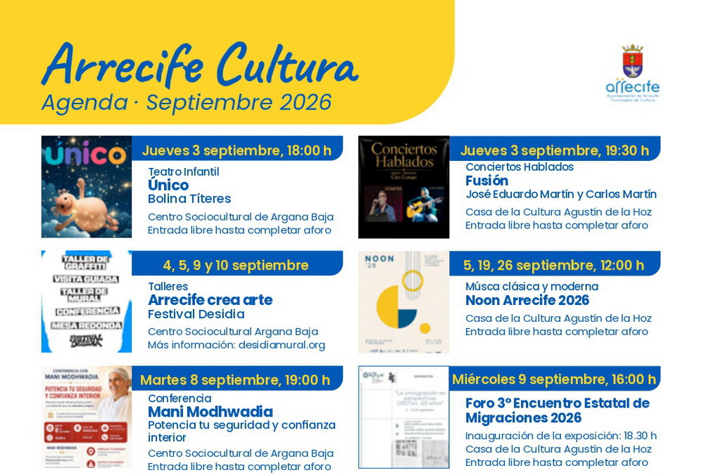 Agenda Cultura Arrecife Agenda Cultura Arrecife