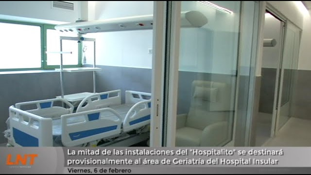 La mitad de las instalaciones del "Hospitalito" se destinará al área de Geriatría del Hospital Insular La mitad de las instalaciones del "Hospitalito" se destinará al área de Geriatría del Hospital Insular