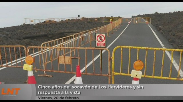 Cinco años del socavón de Los Hervideros y sin respuesta a la vista Cinco años del socavón de Los Hervideros y sin respuesta a la vista